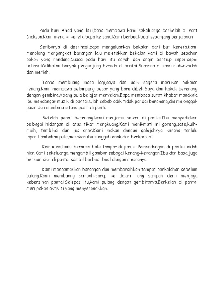 Pengalaman Berkelah Di Pantai Port Dickson