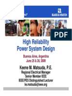 Part 1of3 Reliability Power System Design Buenos Aires
