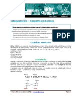 Exercícios Reagentes Limitentes e Excesso