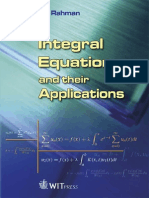 Integral Equations and Their Applications (M. Rahman - WIT Press, 2007)