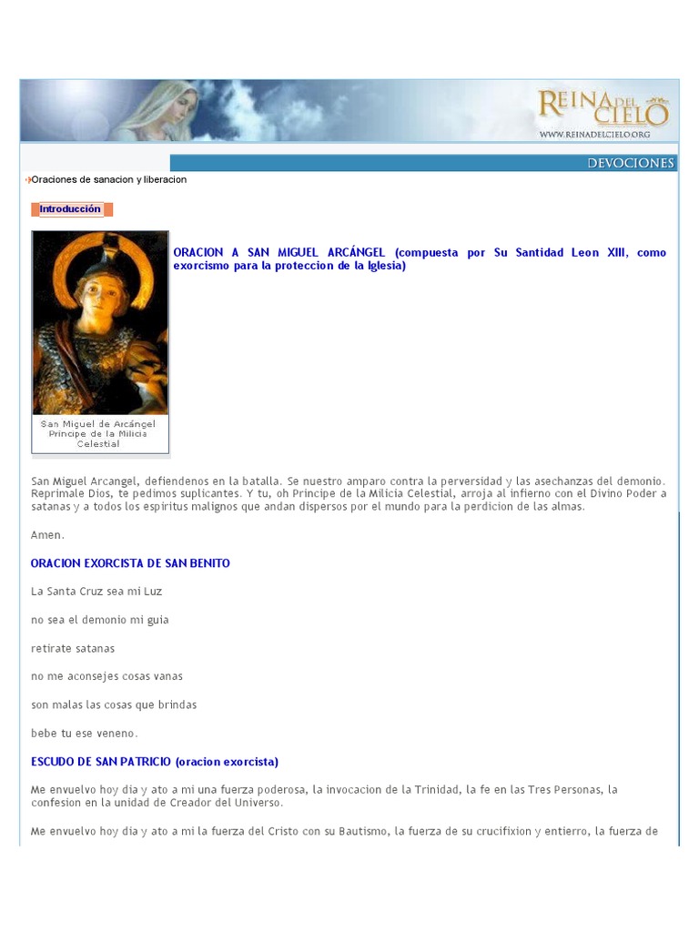 Oraciones de Sanacion y Liberacion | PDF | Amor | Oración