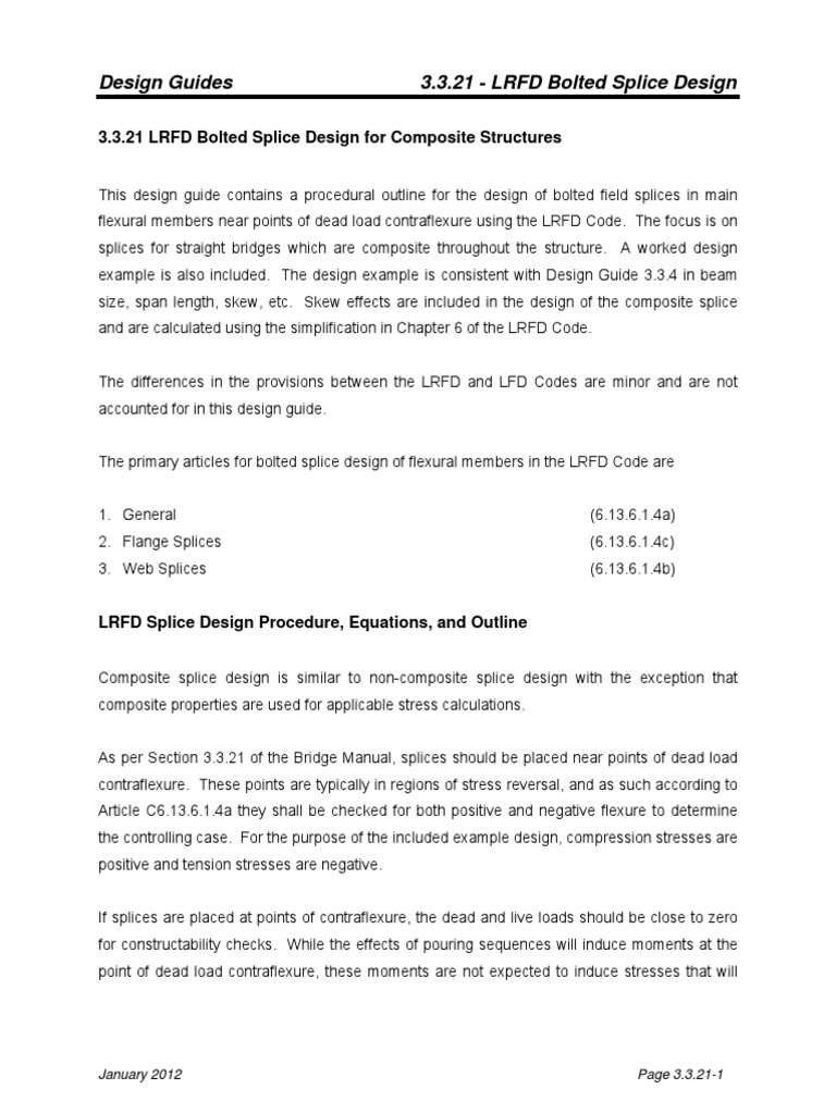 LRFD Splice Design PDF | PDF