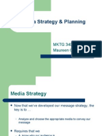 Media Strategy & Planning: MKTG 340 Maureen O'Connor