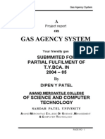 Project Report on Gas Agency Management System Project