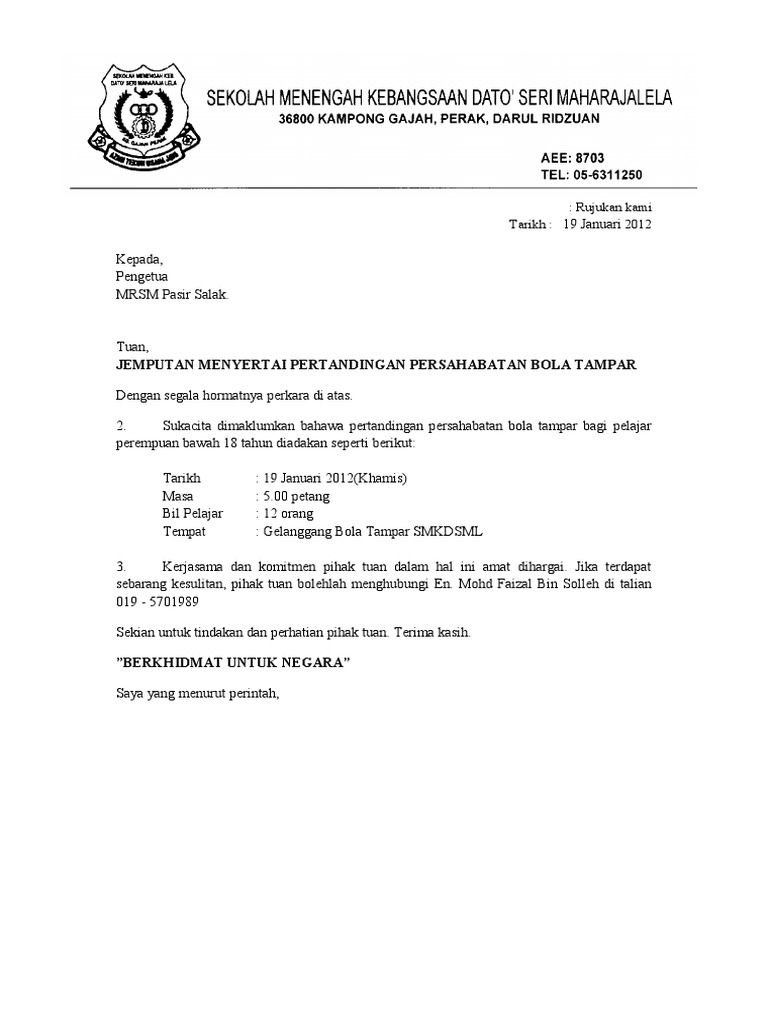 Surat Jemputan Friendly