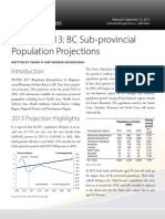Overview of The BC and Regional Population Projections 2013-2036
