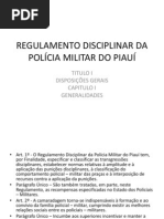 REGULAMENTO DISCIPLINAR DA POLÍCIA MILITAR DO PIAUÍ ART 1 À 7¨¨.pptx