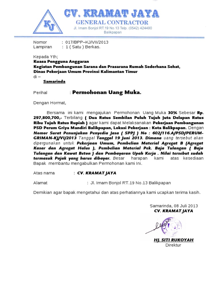 Contoh Surat Permohonan Pengembalian Jaminan Bank
