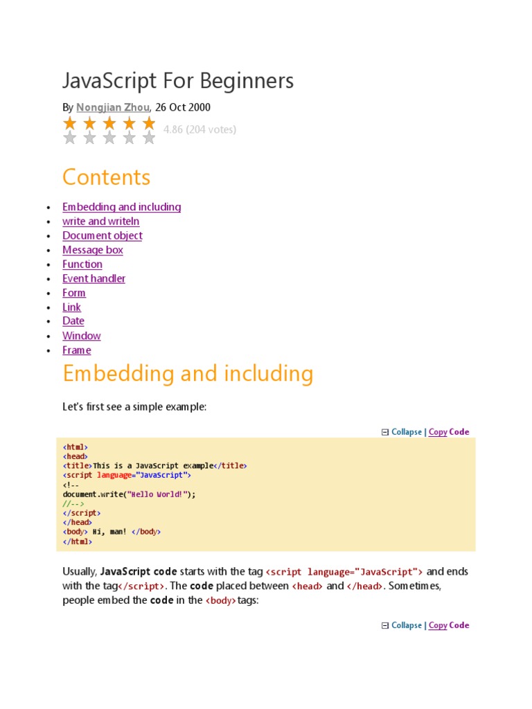 JavaScript For Beginners  PDF