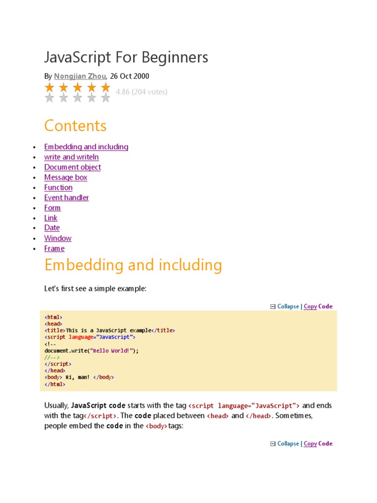JavaScript For Beginners  PDF