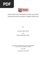 User Guide For UPM Thesis Template