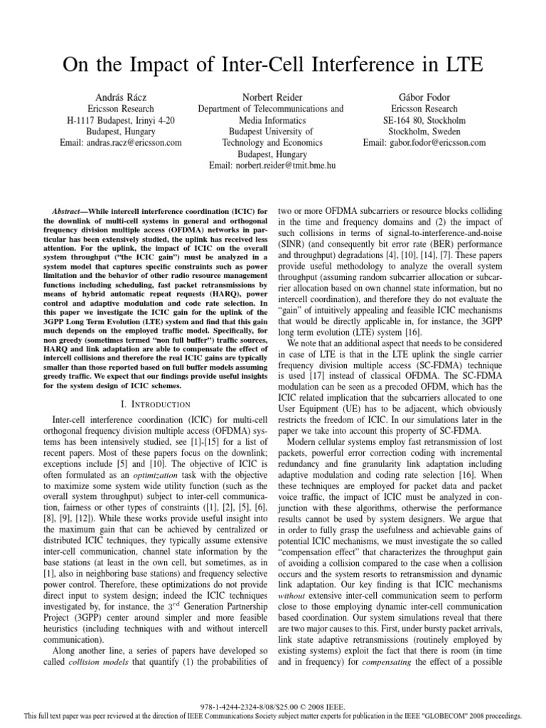 28 Inter Cell Interference | PDF | Quality Of Service | Orthogonal ...