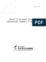 Result of An Annual Survey of International Students in Japan 2012