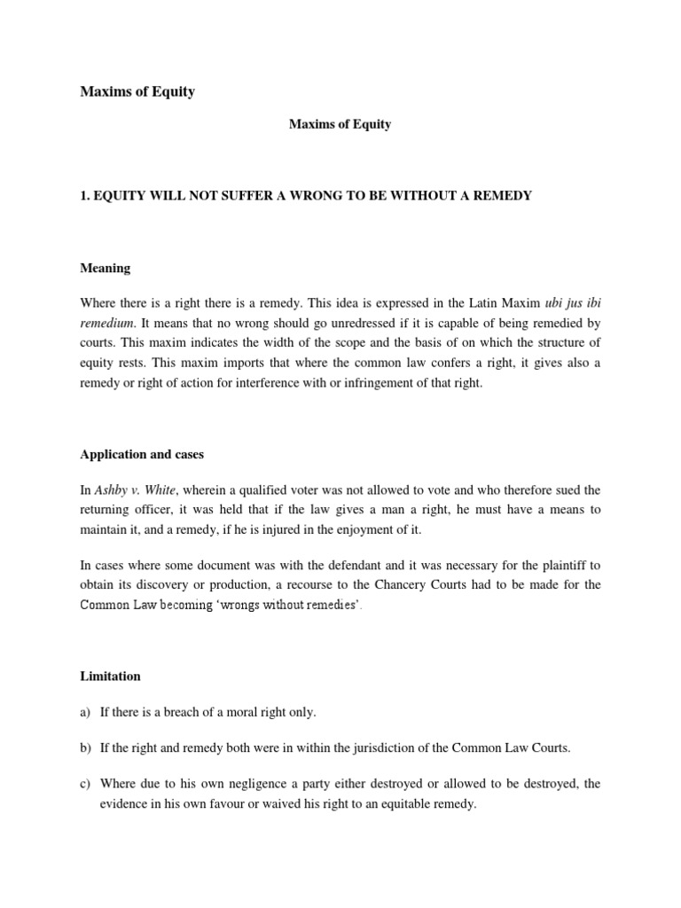 Equity Laches (Equity) Equity (Law) Free 30day Trial Scribd