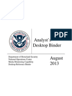 DHS Media Monitoring Analyst Manual (August 2013)