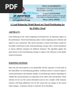 9710A Load Balancing Model Based on Cloud Partitioning for the Public Cloud Docx