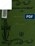 Arengas de Bartolome Mitre Coleccion de Discursos Parlamentarios, Politicos, Economicos y Literario - Bartolome Mitre