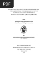 Download Pelaksanaan Pengadaan Tanah Asal Hak Milik Adat Untuk Kepentingan Umum by Deva Poke SN212411320 doc pdf
