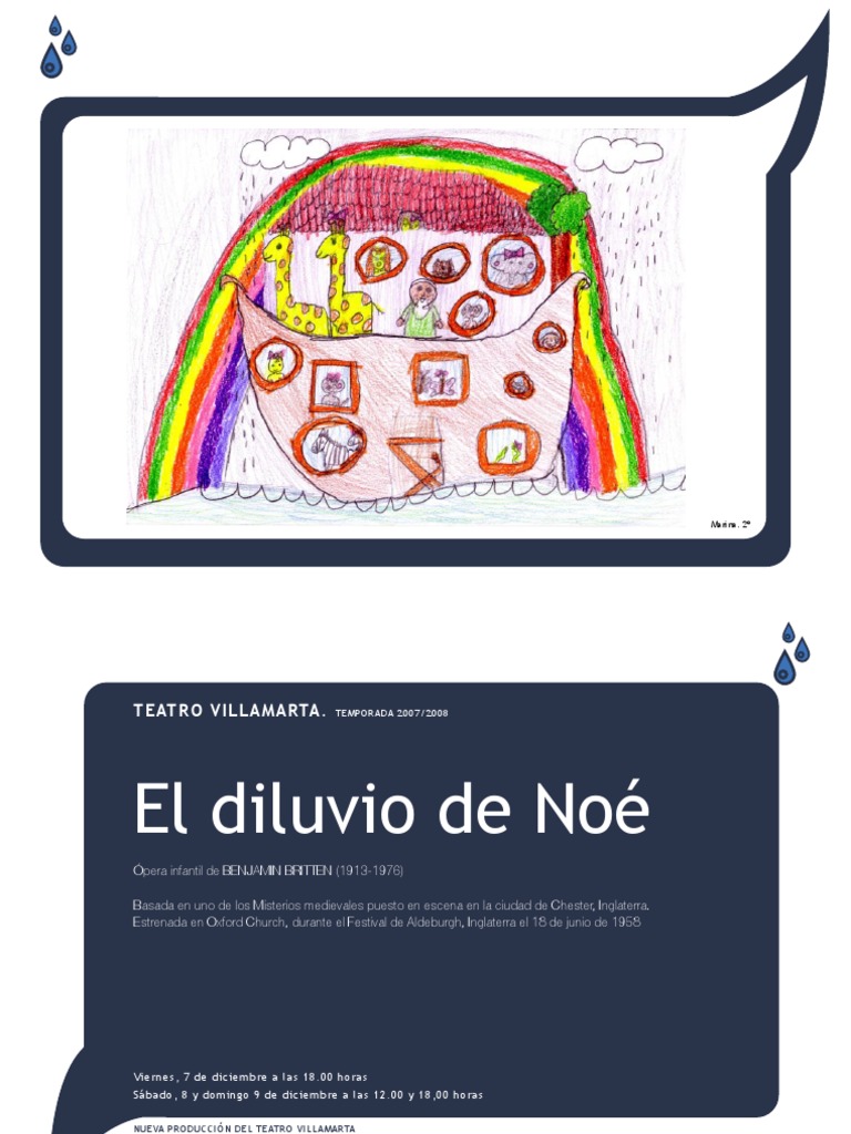 El Diluvio de Noé: Ópera Infantil | PDF | Mito de la inundación | Ópera