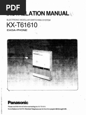 Manual De Central Telefonica Panasonic 616 Easa Phone Manual De Central Telefonica Panasonic 616 Easa Phone