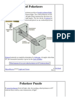 Crossed Polarizers: Linearly Polarized Light