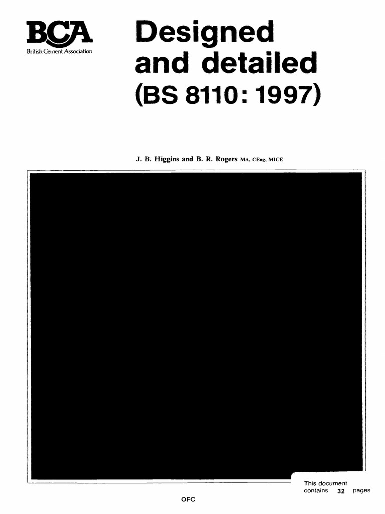Design Detail To Bs 8110 1997 | PDF | Structural Load | Strength Of ...