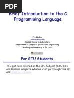 Brief Introduction To The C Programming Language