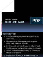 Acids and Bases: Chapter 15.1 Properties