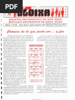 LLOIXA. Número 84, julio-agosto/juliol-agost, 1991. Butlletí Informatiu de Sant Joan. Boletín informativo de Sant Joan.  Autor