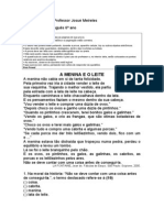 Colégio Estadual Professor Josué Meireles Prova 1º Bimestre Portugues