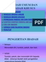 Ibadah Umum Dan Ibadah Khusus