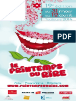 Programme For Printemps Du Rire 2014 in Toulouse