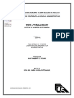 Tesina: Universidad Michoacana de San Nicolás de Hidalgo Facultad de Contaduría Y Ciencias Administrativas