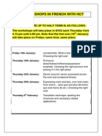 A2 Workshops in French With HCT Notice