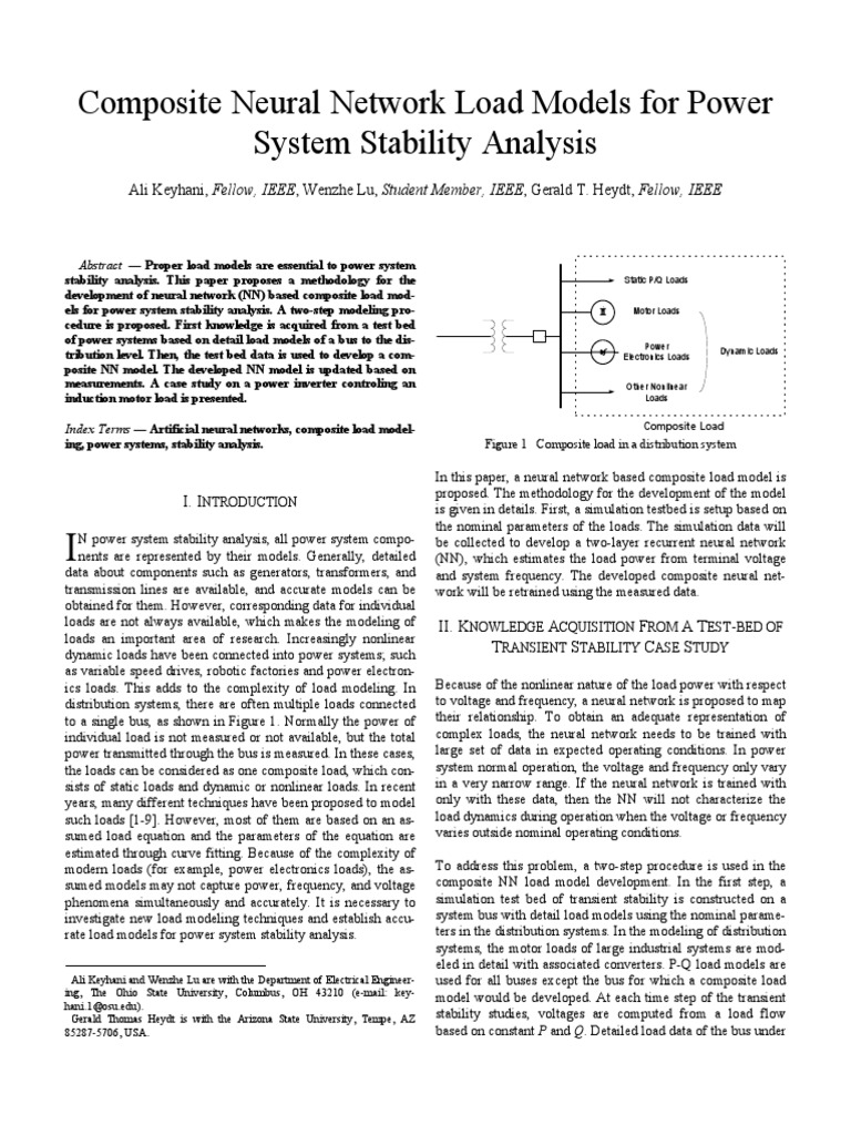 Neural Networks for Power Stability | PDF | Artificial Neural Network ...