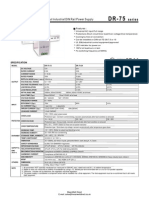 75W Single Output Industrial DIN Rail Power Supply: Series