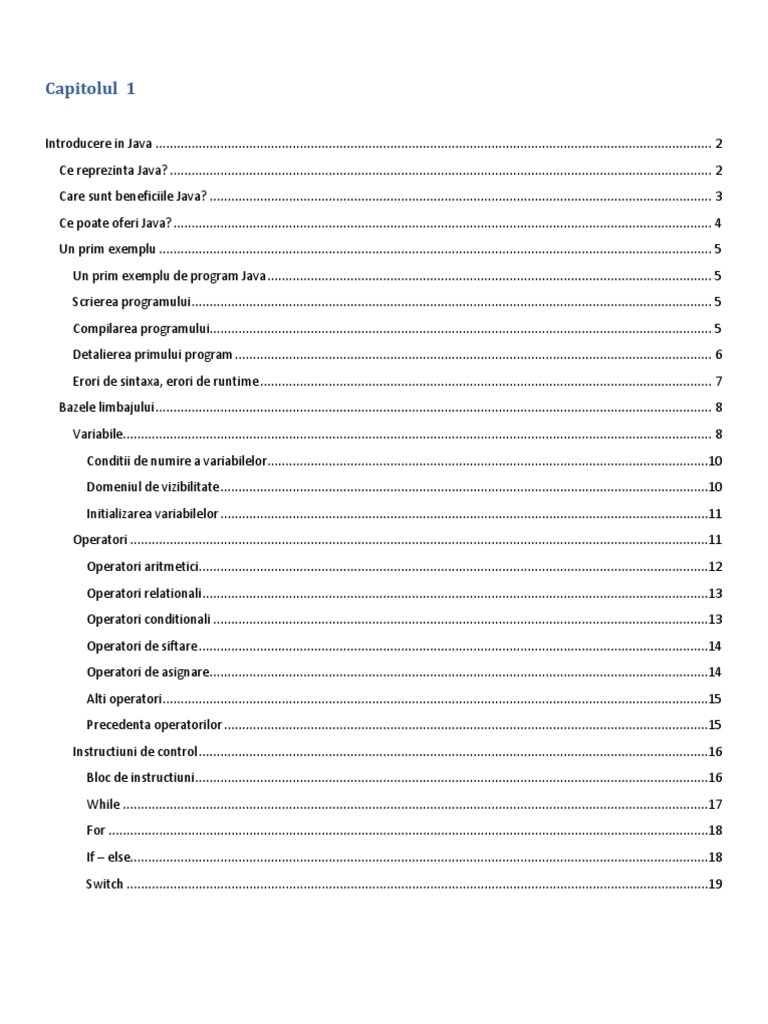 Curs JAVA | PDF