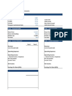 Basic Merger Model with Cash, Debt, and Stock Considerations