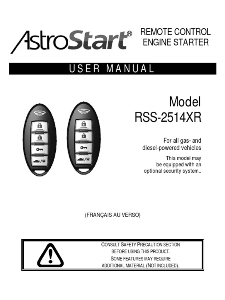 AstroStart Manual Security Alarm Manual Transmission