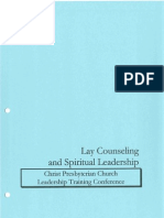 A Primer On Lay Counseling: Part of The Introduction To Spiritual Leadership Conference