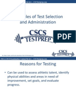 Test Selection Administration (This Guy Did An Amazing Job) !
