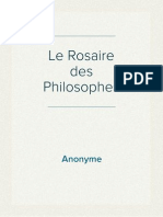 Anonyme - Le Rosaire Des Philosophes