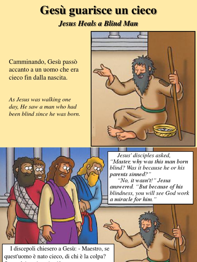 Gesù Guarisce Un Cieco - Jesus Heals A Blind Man | PDF, image size:768x1024