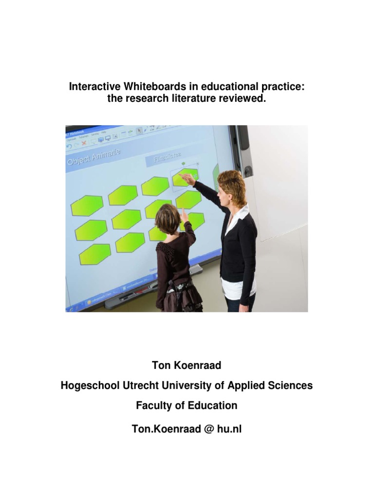 Interactive Whiteboards in Educational Practice PDF Educational