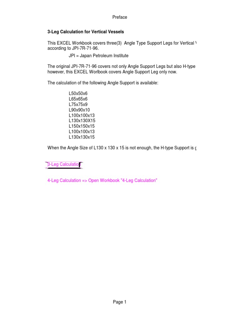 Leg Calculation | PDF | Strength Of Materials | Yield (Engineering)