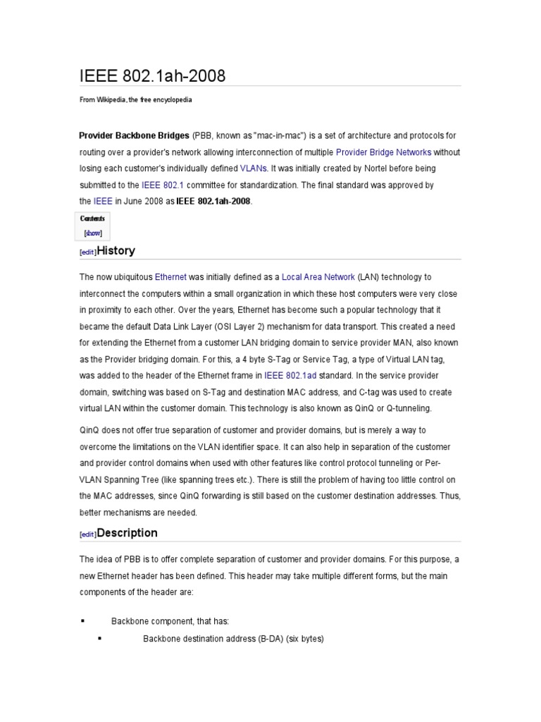 IEEE 802.1ah PDF Physical Layer Protocols Computer Standards