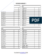 Factorising Worksheet 1: WWW - Kssmaths.co - Uk