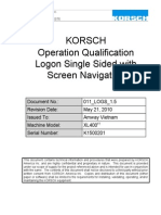 Korsch Operation Qualification Logon Single Sided With Screen Navigation
