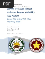Download Batasan Hills National High School Intensified Dropout Reduction Program BIDORP A case Study analysis by Franz Dave Alberto Irinco SN212561769 doc pdf