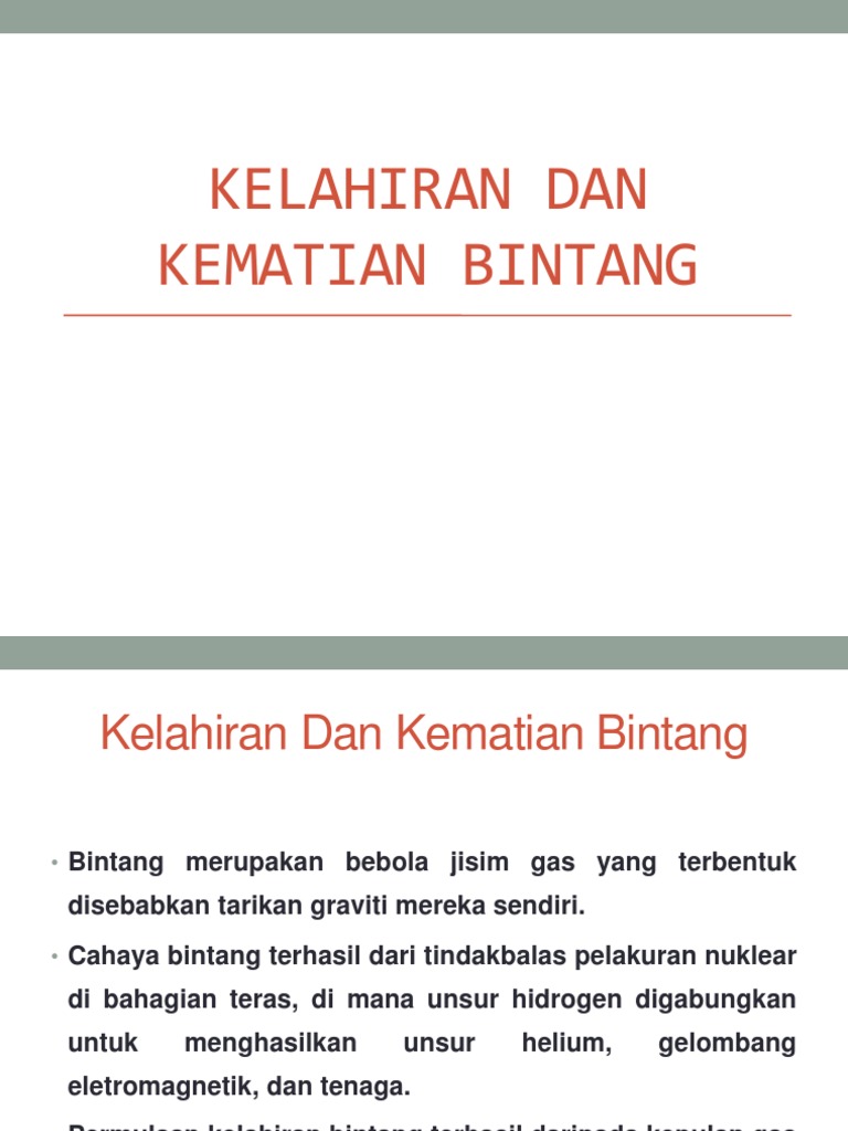 Kelahiran Dan Kematian Bintang Pdf